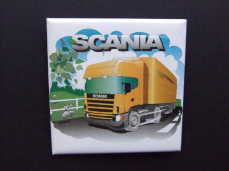 Scania vrachtwagen geel model